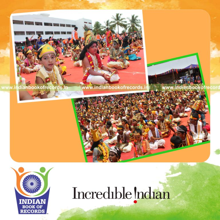 participants dressed as lord krishna simultaneously for Indian Book of Records