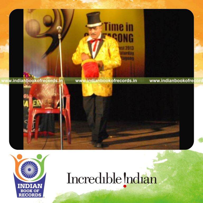 Magician attending numerous magic conventions across events recognized by Indian Book of Records