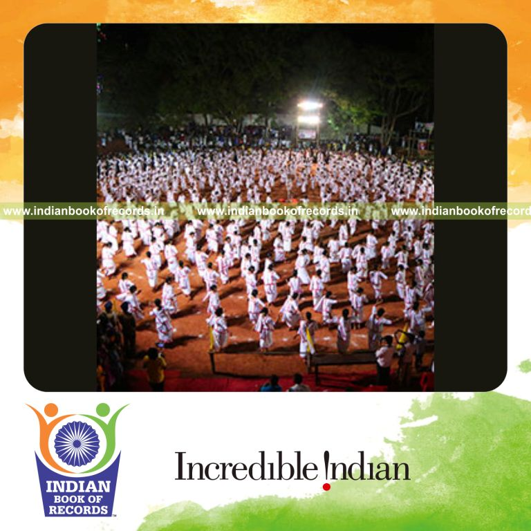 participants performing margam kali dance simultaneously at single venue for Indian Book of Records