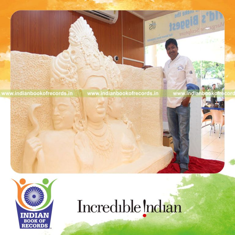 largest sculpture made using margarine for Indian Book of Records