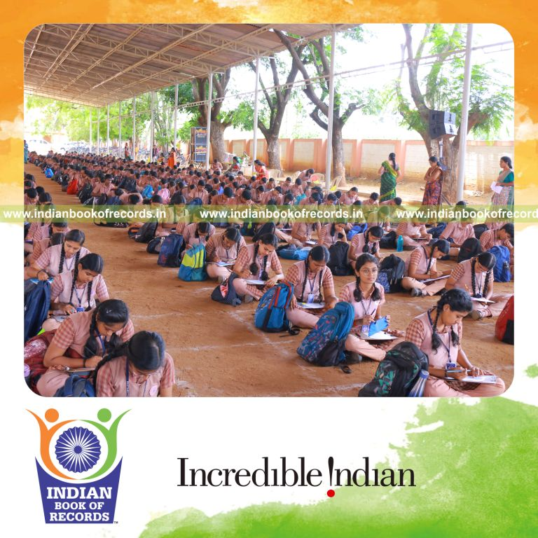 Participants solving Sudoku puzzles together at the same time in a large organized event for Indian Book of Records