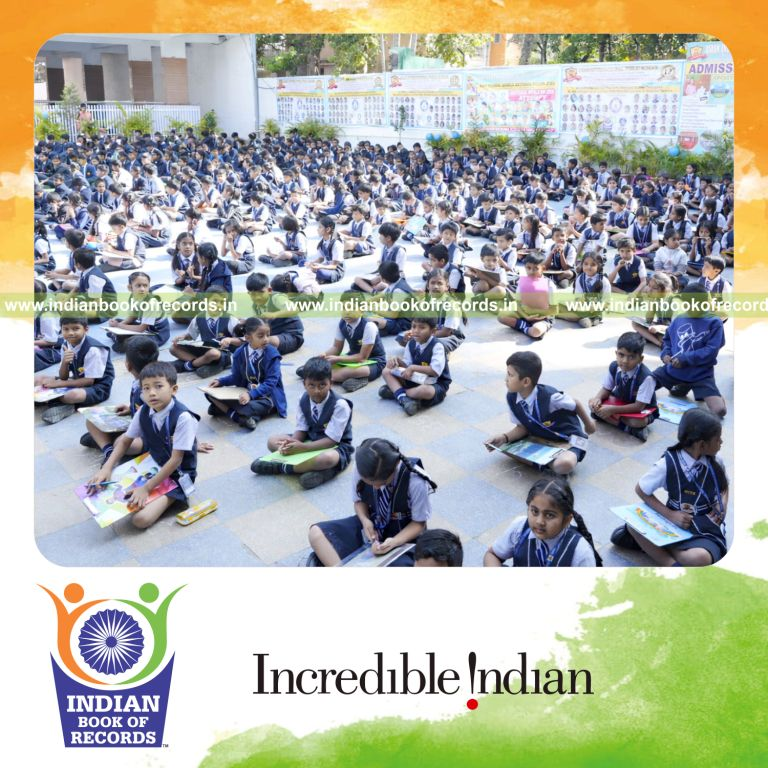 Large number of participants writing mathematical tables simultaneously at one location recognized by Indian Book of Records