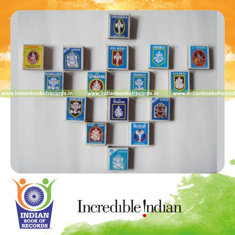 collection of matchboxes by individual male for Indian Book of Records