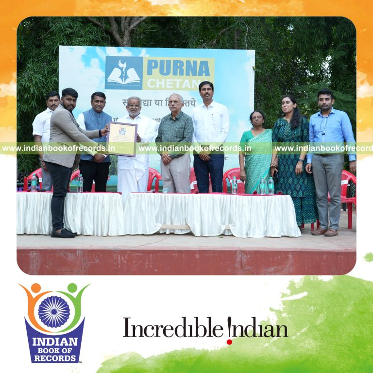 Large group solving math puzzles simultaneously at a single venue for the Indian Book of Records