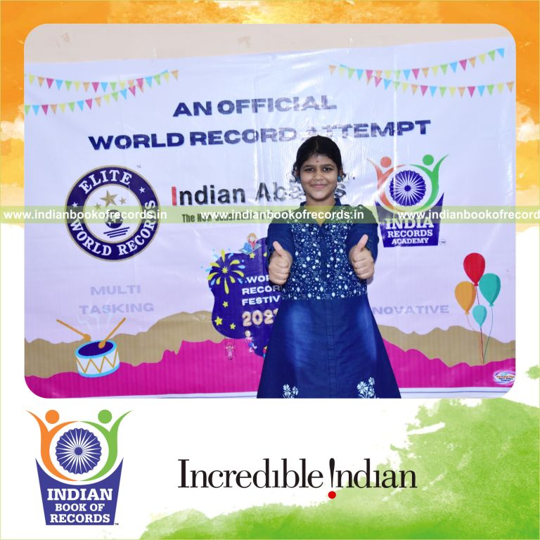 individual female solving addition problems for Indian Book of Records