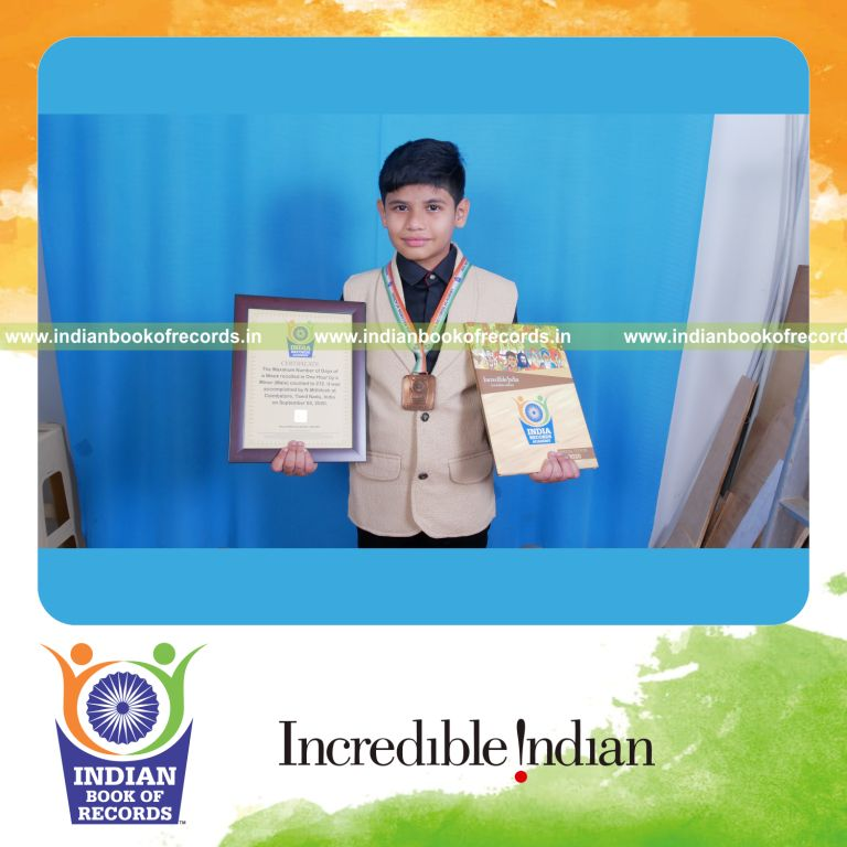 minor male recalling maximum number of days of a week in one hour for record in Indian Book of Records