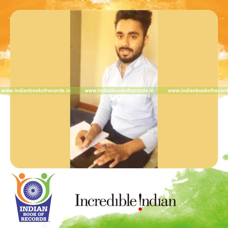 individual drawing maximum number of hearts in one minute for record in Indian Book of Records