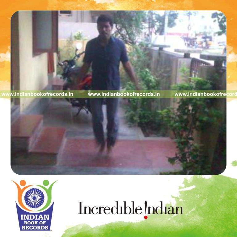individual performing jumping rope jumps in 30 seconds for record in Indian Book of Records