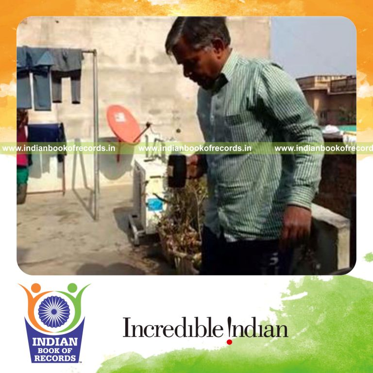 individual bouncing marble on rubber mallet consecutively for record in Indian Book of Records