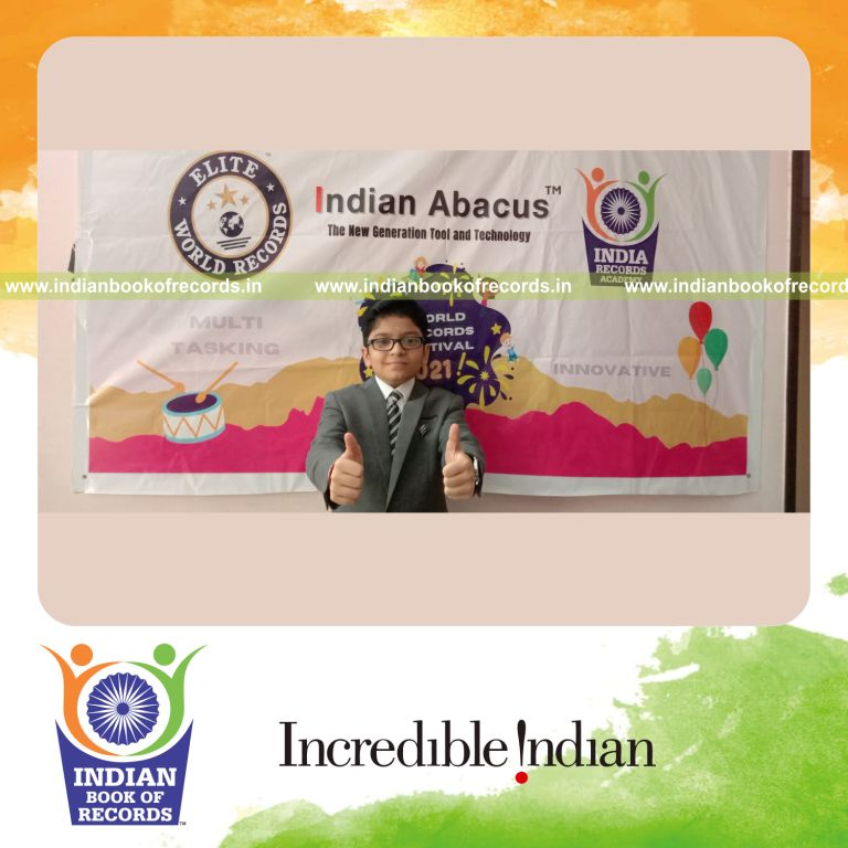 individual male solving addition and subtraction problems 10 rows in 8 minutes for Indian Book of Records