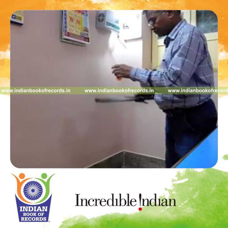 individual bouncing table tennis ball using keyboard as paddle for record in Indian Book of Records