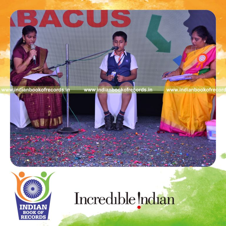 individual solving maximum 2 digit mental arithmetic addition problems by dictation in 5 minutes for record in Indian Book of Records