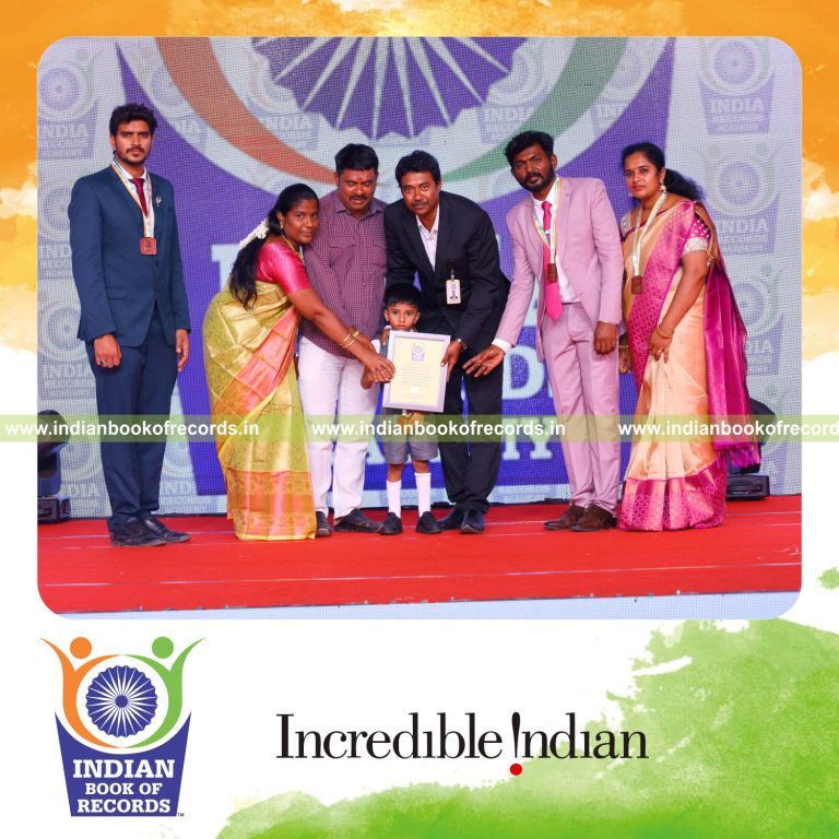 A child identifying a wide range of digital images quickly within minutes for Indian Book of Records