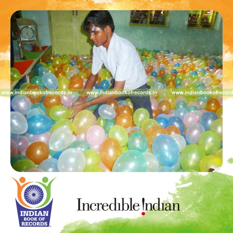 minor male bursting balloons rapidly within one hour for Indian Book of Records