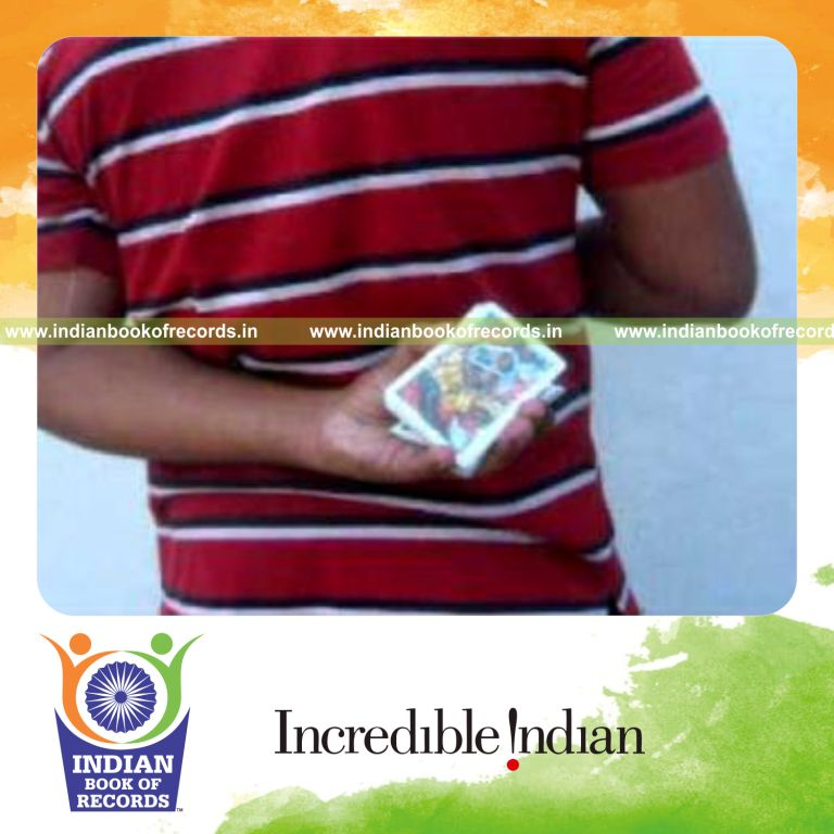 individual performing maximum behind back pre cmc cuts in 30 seconds for record in Indian Book of Records