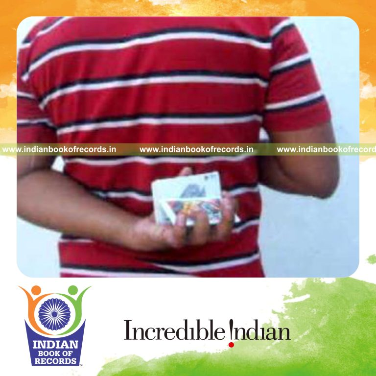 individual performing maximum behind back pre cmc cuts in one minute for record in Indian Book of Records
