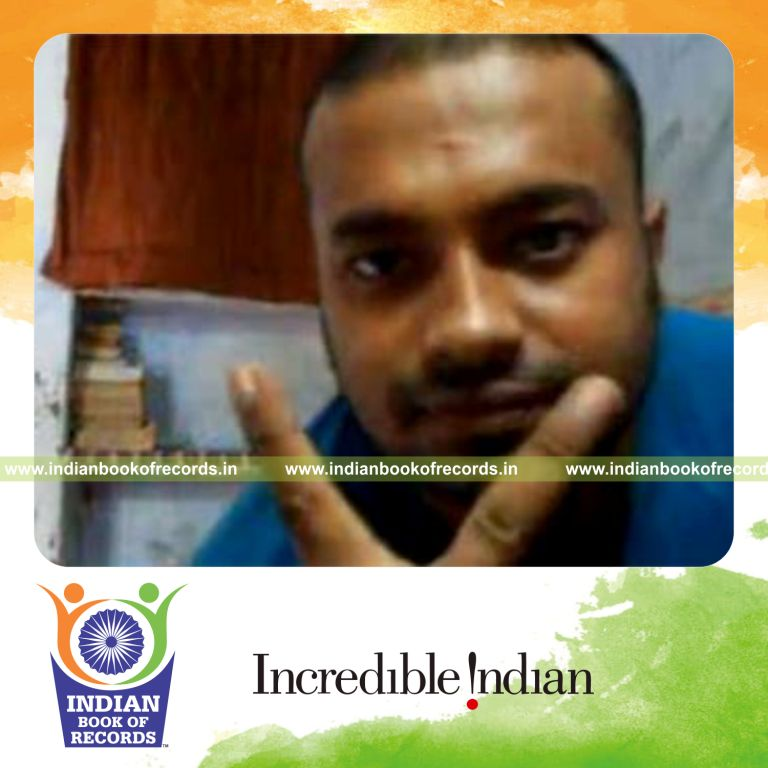 individual performing bicycle card cuts in 30 seconds for record in Indian Book of Records