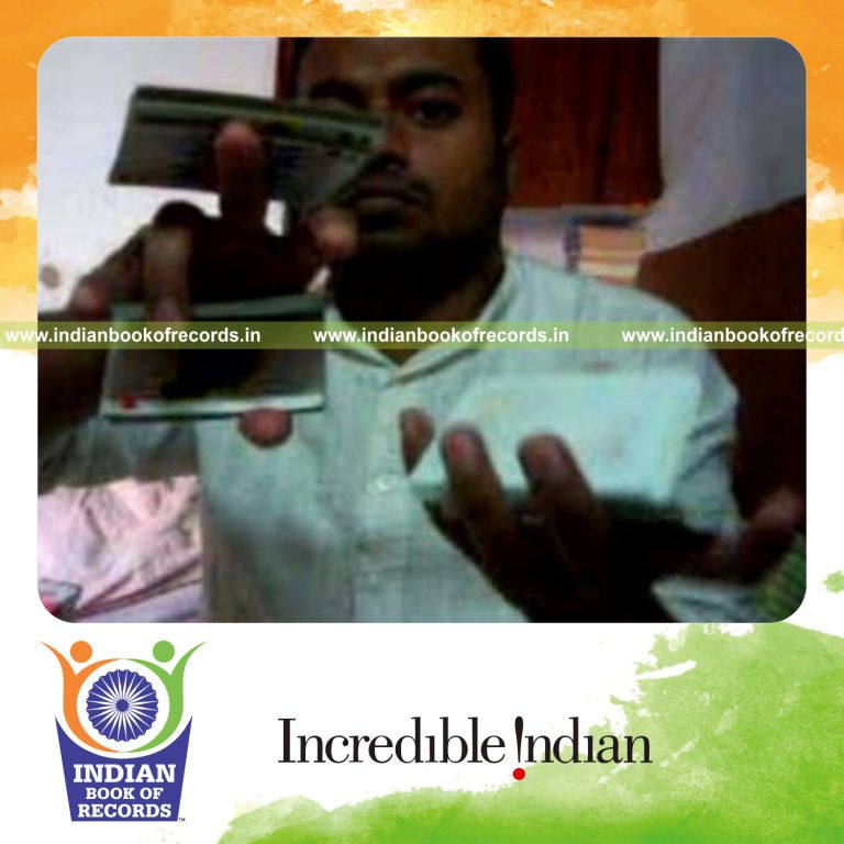 individual performing charlier cuts while doing cobra cut simultaneously for record in Indian Book of Records