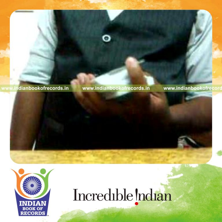 individual performing maximum charlier cuts using double deck in 30 seconds for record in Indian Book of Records