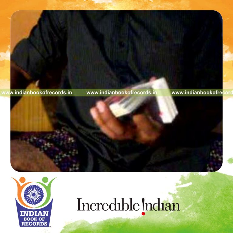 individual performing maximum alternating charlier and revolution cuts using double deck in 30 seconds for record in Indian Book of Records
