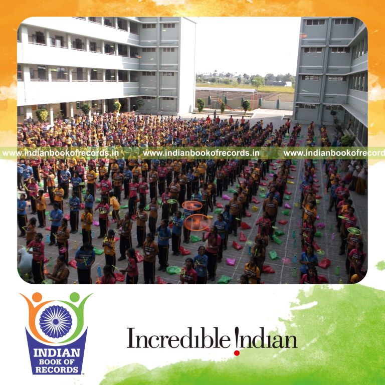 children playing with plastic helicopter toys simultaneously for Indian Book of Records