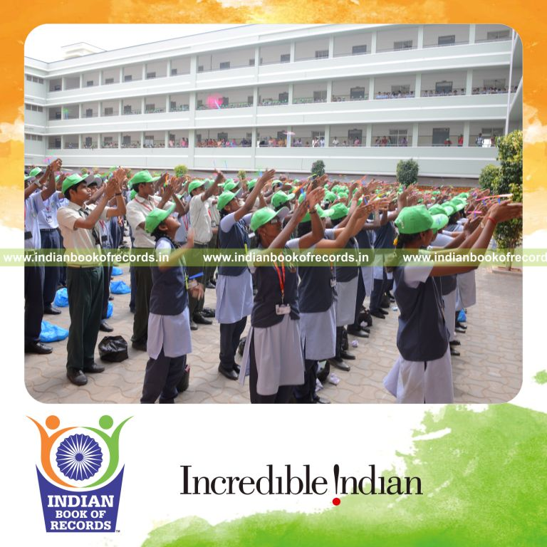 children playing plastic twister simultaneously at single venue for Indian Book of Records