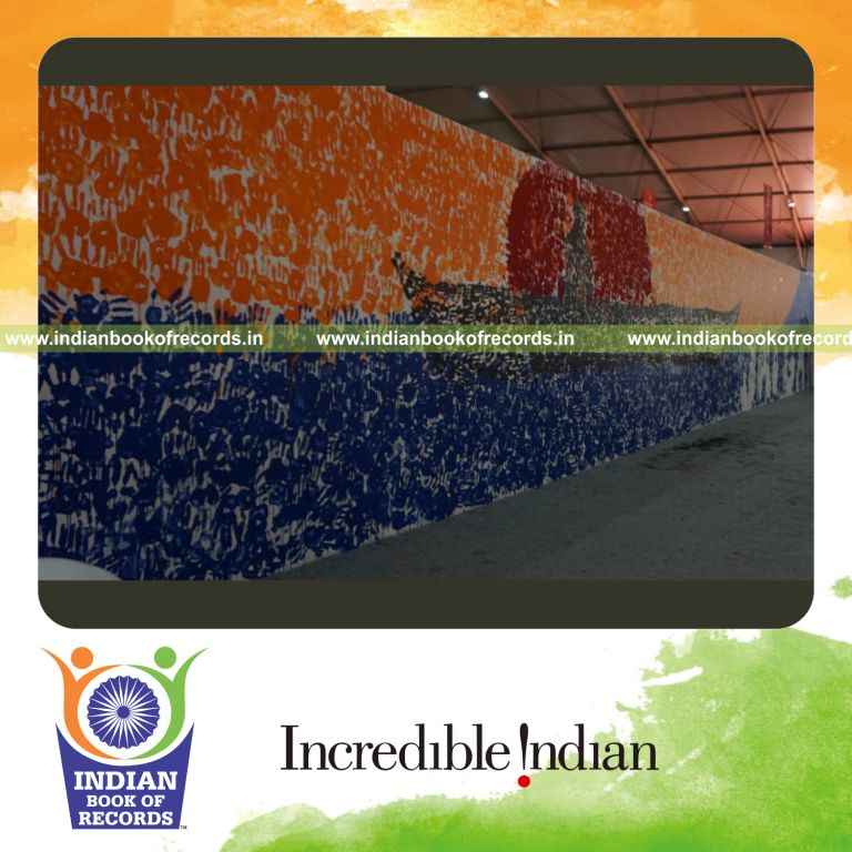 multiple contributions added to a handprint painting within eight hours as part of a coordinated activity for a record in Indian Book of Records
