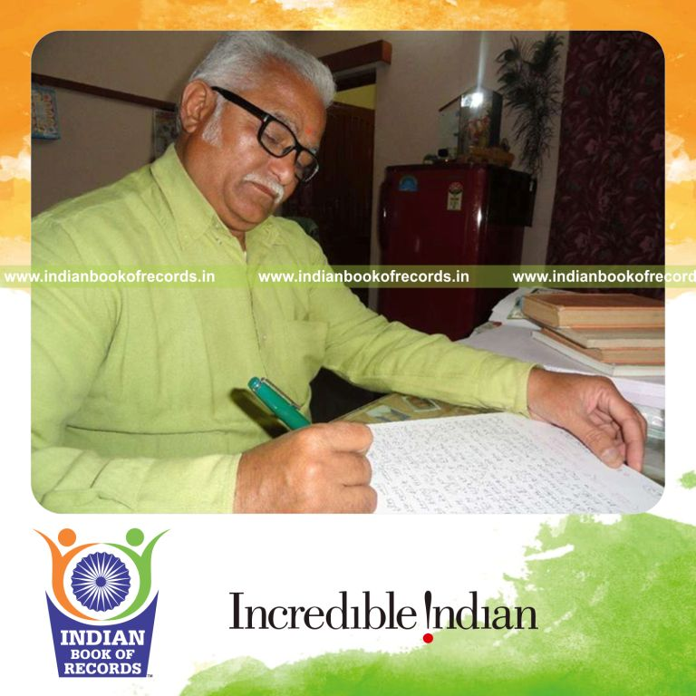 individual writing large number of couplets for Indian Book of Records