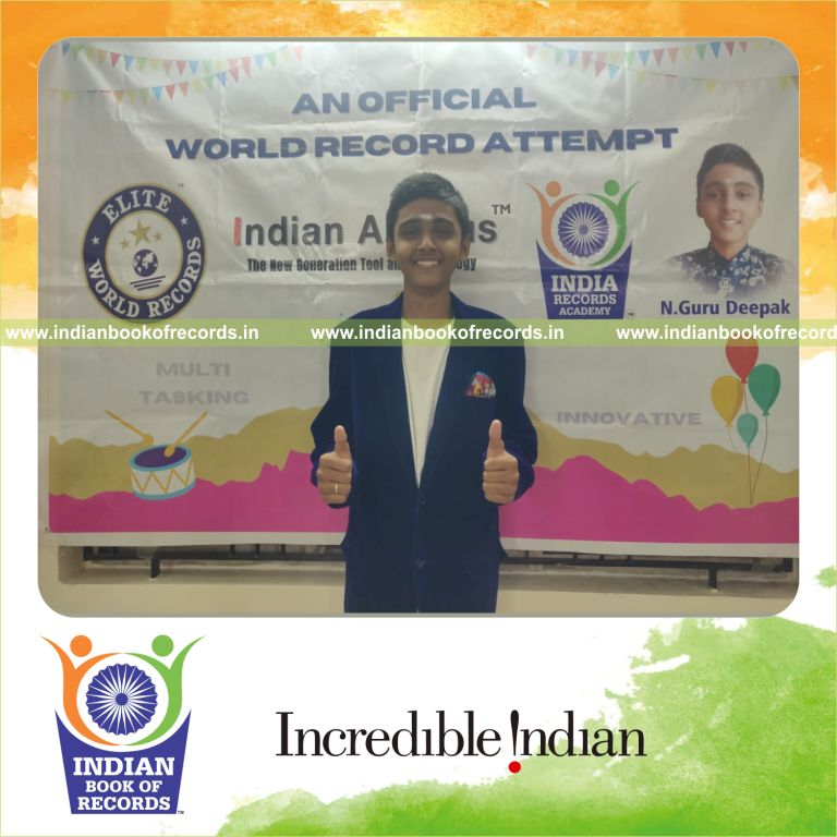 A participant solving complex division problems mentally within minutes for Indian Book of Records