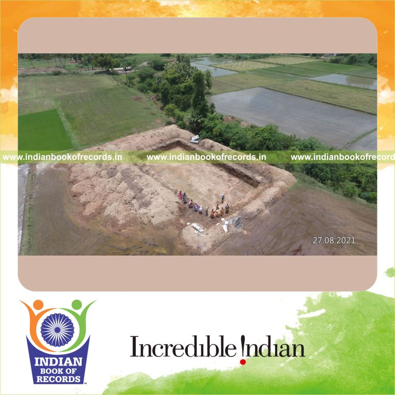 Multiple farm ponds constructed across various locations within a limited time for Indian Book of Records