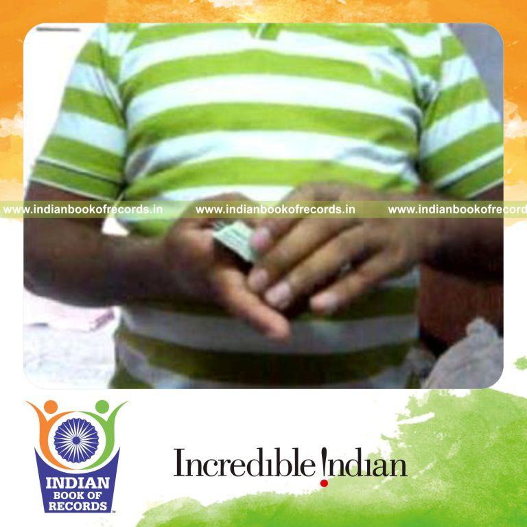 individual performing maximum helix 180 card cuts in 30 seconds for record in Indian Book of Records