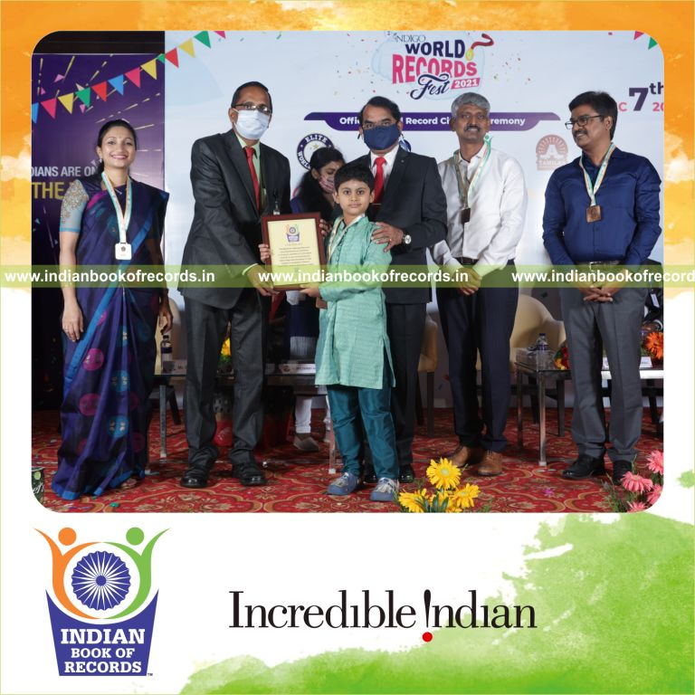A participant identifying various human anatomy parts from flashcards within a short time for Indian Book of Records