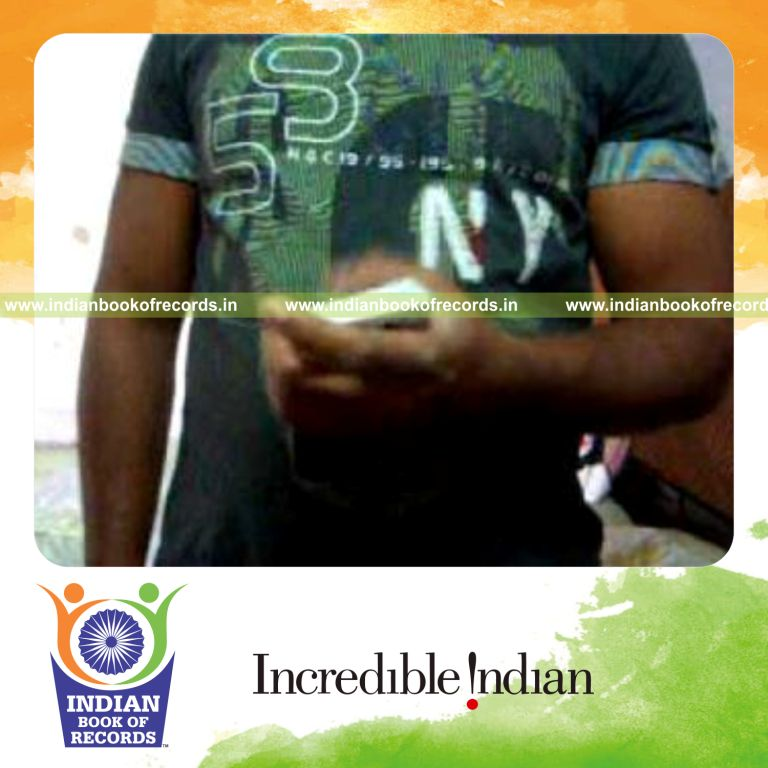 individual performing maximum k town flip card cuts in one minute for record in Indian Book of Records