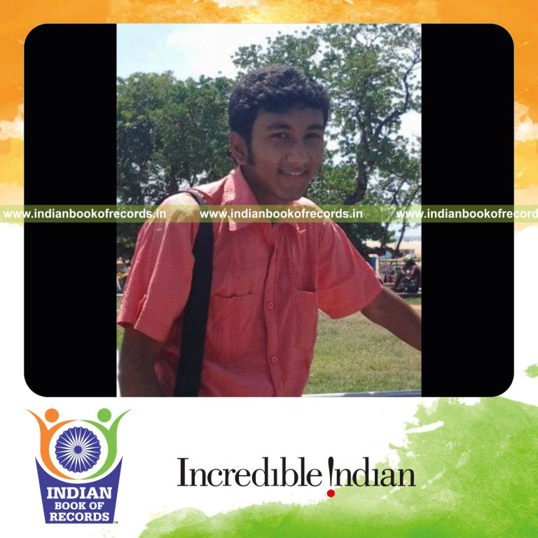 male individual performing keyboard hits within one minute for record in Indian Book of Records