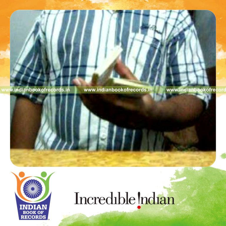 individual performing maximum one handed kryptonite triple cuts in 30 seconds for record in Indian Book of Records