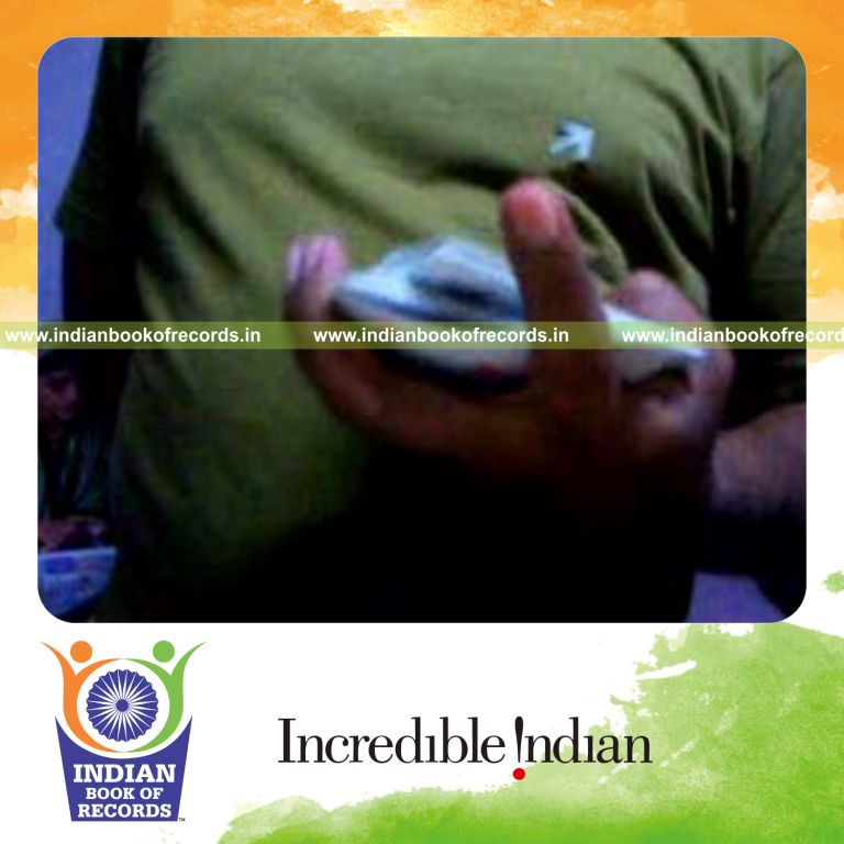 individual performing maximum consecutive longitudal charlier cuts in one minute for record in Indian Book of Records