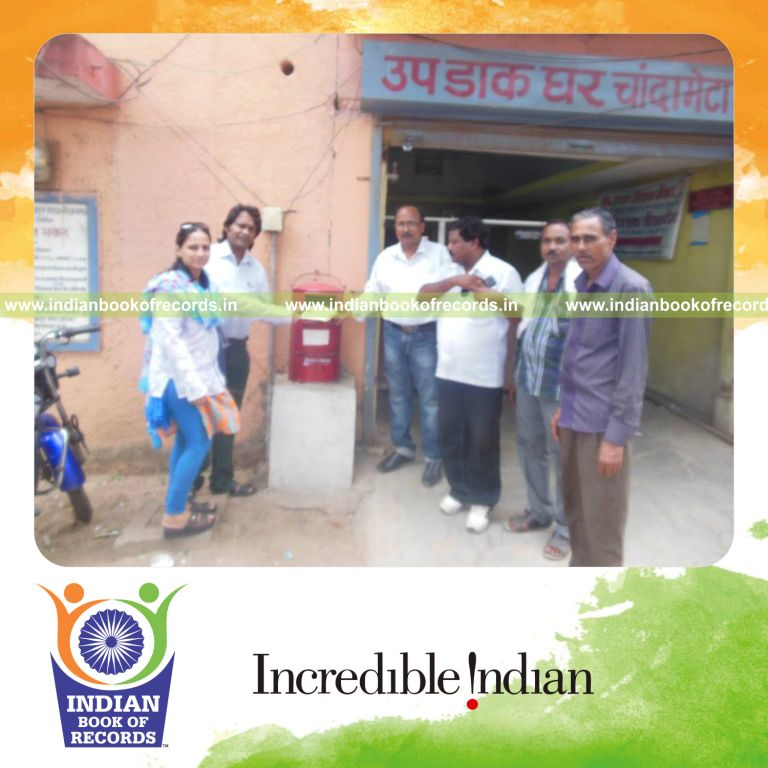 team posting meghdoot postcards in one day for Indian Book of Records
