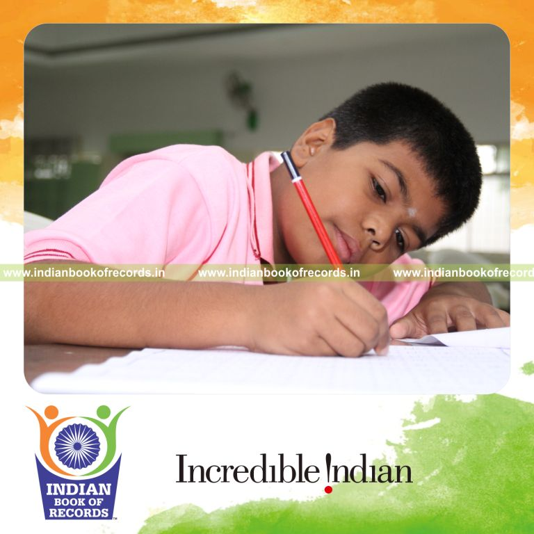 minor solving arithmetic problems continuously for Indian Book of Records