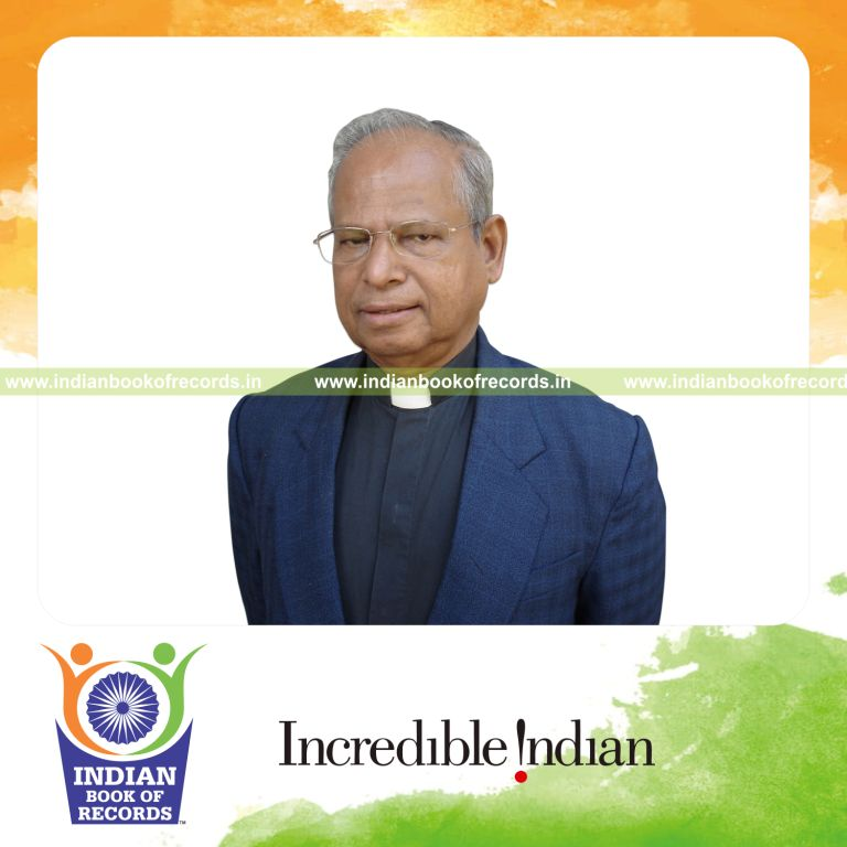 male individual writing multiple books on morality and ethics for record in Indian Book of Records