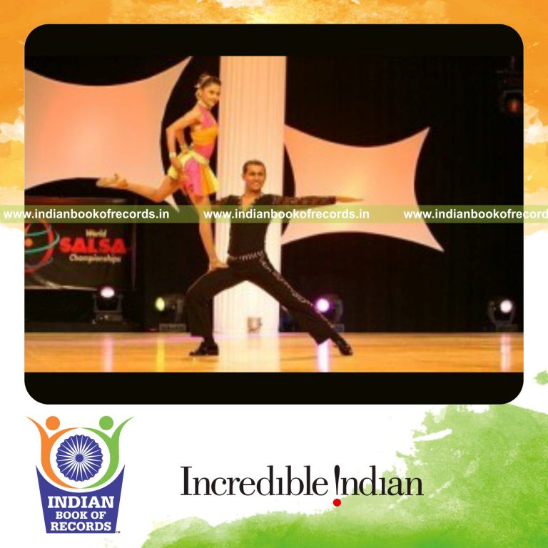 couple performing multiple dance spins for record achievement in Indian Book of Records