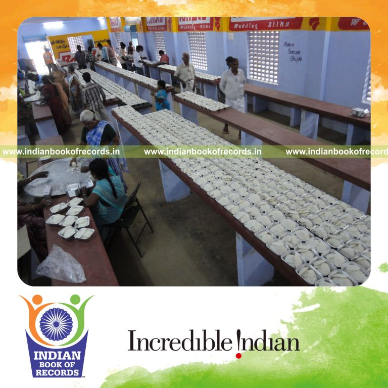 large number of idlis prepared and sold within 24 hours at single venue for record in Indian Book of Records
