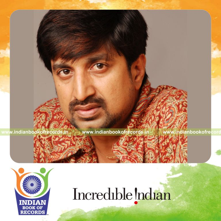 male individual performing multiple imitations within 15 minutes for Indian Book of Records