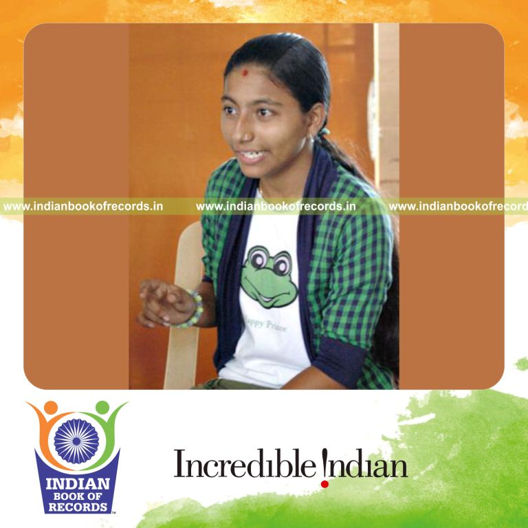 female individual memorising multiple mobile numbers within 4 hours for record in Indian Book of Records