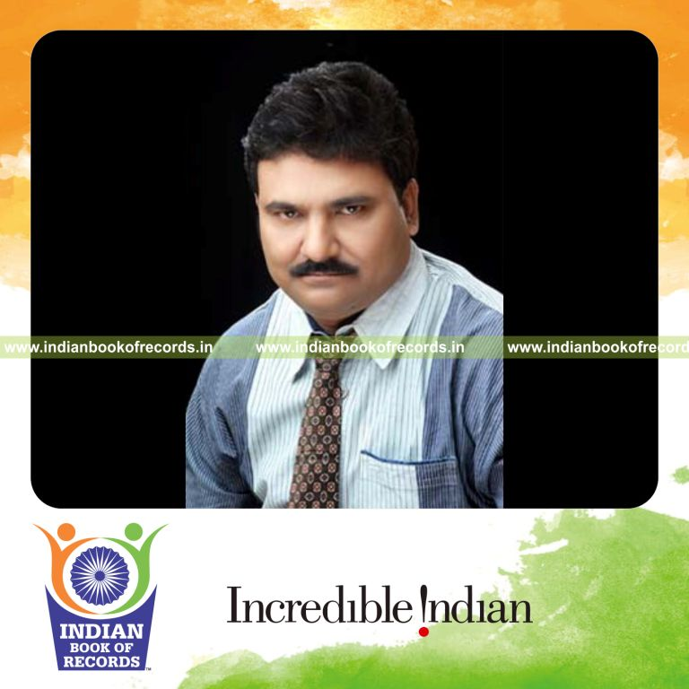 male individual collecting pen pal letters for record in Indian Book of Records