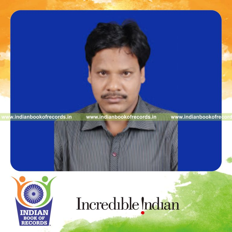 male individual collecting multiple daily newspapers for record in Indian Book of Records