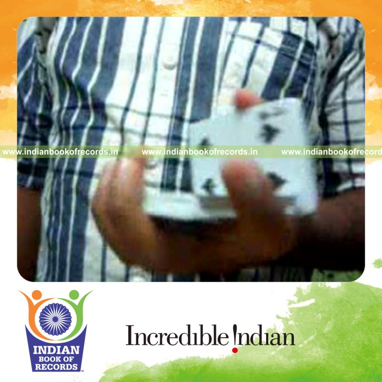 individual performing maximum one handed revolution 2 cuts in 30 seconds for record in Indian Book of Records