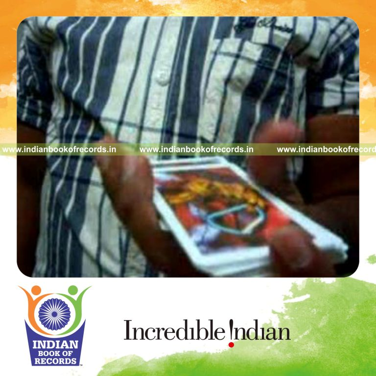 individual performing maximum one handed revolution 2 cuts in one minute for record in Indian Book of Records