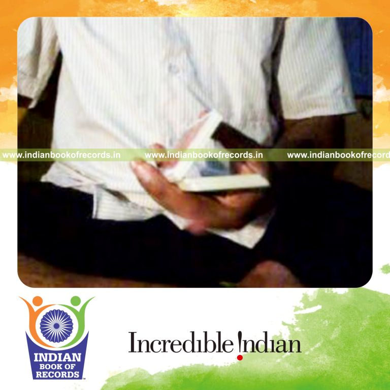 individual performing maximum one handed triple charlier cuts in one minute for record in Indian Book of Records