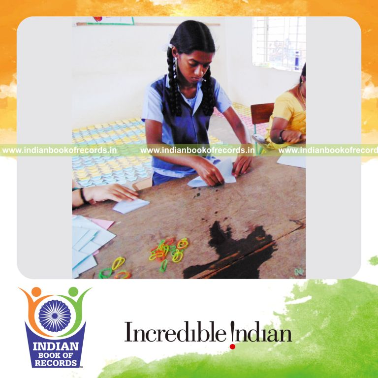 minor female creating multiple origami models within 12 hours for Indian Book of Records