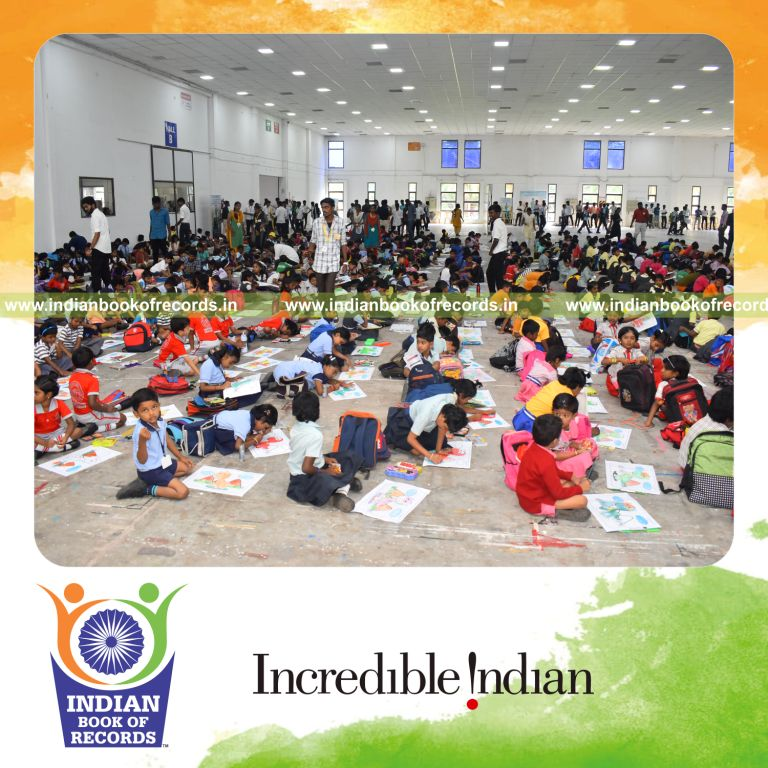 maximum participants in a coloring contest record in Indian Book of Records
